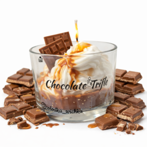 Ароматична соєва свічка chocolate trifle 200 мл – купити десертну ягідно шоколадну свічку ручної роботи