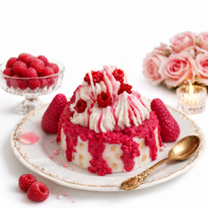 соєва свічка у вигляді торта raspberry cake dessert